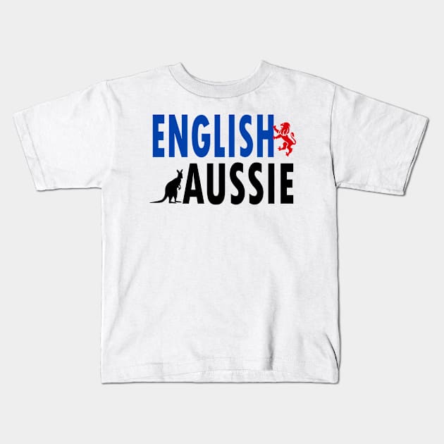 English Aussie (for light backgrounds) Kids T-Shirt by honeythief